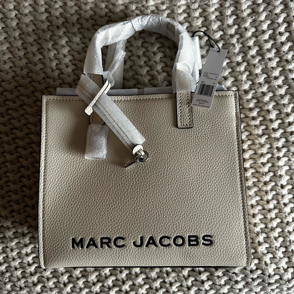 Marc Jacobs Cream Structured Tote Bag